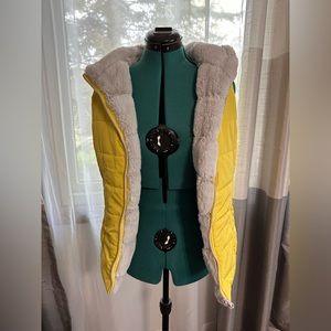 Reversible Yellow & Faux Fur Vest